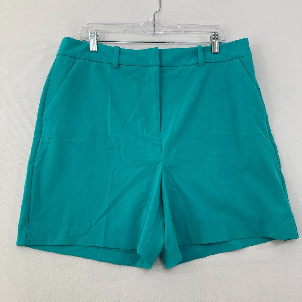 NWT New York‎ & Company size 16 Blue High Rise Shorts Preppy Coastal